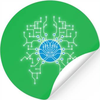 Discover CPU Data Circuit Computer Nerd Electrical Board Stickers