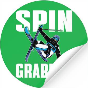 Discover Spin Grabber Freestyle Skiing Stickers