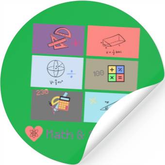 Discover I love math and science Stickers