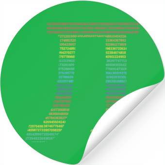 Discover Rainbow color pi sign Stickers