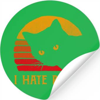 Discover Cat I Hate People Stickers