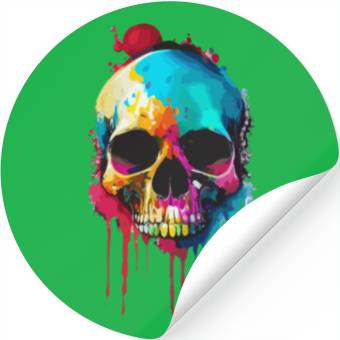 Discover Psychedelic skull meltdown Stickers