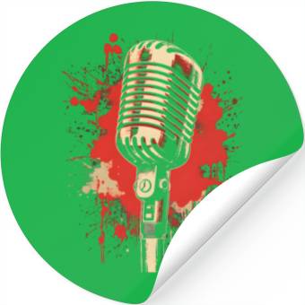 Discover Microphone Classic Mic Splash Stickers