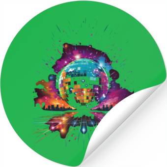 Discover Disco Ball Party Stickers