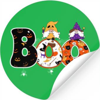 Discover Boo Gnome Crew costume Funny Halloween Stickers