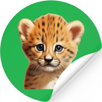 Discover Baby cheetah portrait Stickers