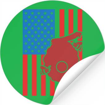 Discover Beekeeping US Flag Stickers