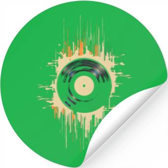 Discover Vinyl Record Splash Stickers