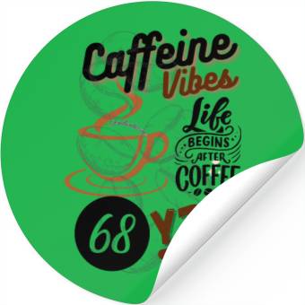 Discover Vintage caffeine vibes Stickers
