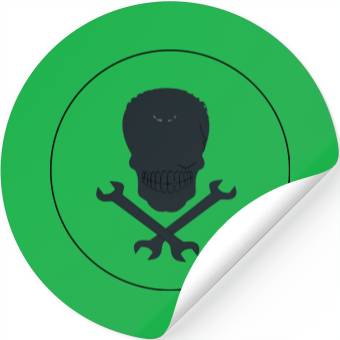 Discover skull and cross wrenches icon Stickers