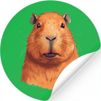 Discover Capybara In Nature Stickers