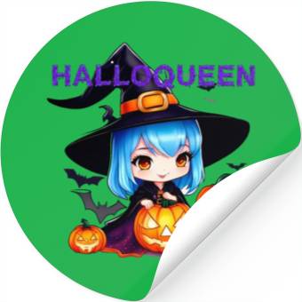 Discover Hallo Light Blue Witch Stickers