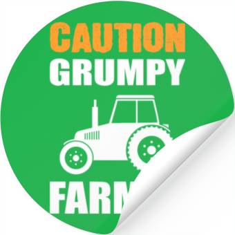 Discover Caution Grumpy Farmer Stickers
