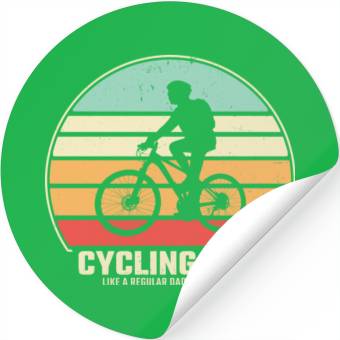 Discover Cycling Dad Stickers