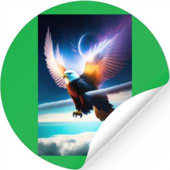 Discover "Embrace Transformation: Crystal Eagle Design" Stickers