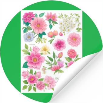 Discover Lavender and Lilac Spring Flowers Stickers