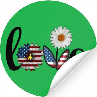 Discover Love daisy solid Stickers