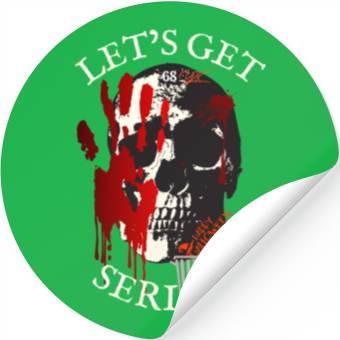 Discover Halloween skull, let's get serious Stickers