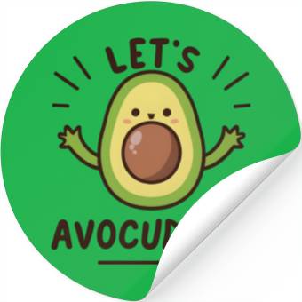 Discover Lets Avocuddle Kawaii Avocado Stickers