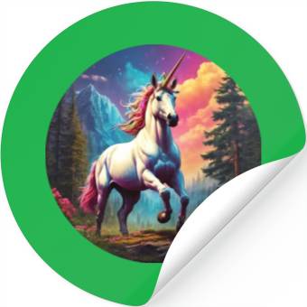 Discover Rainbow Unicorn Stickers