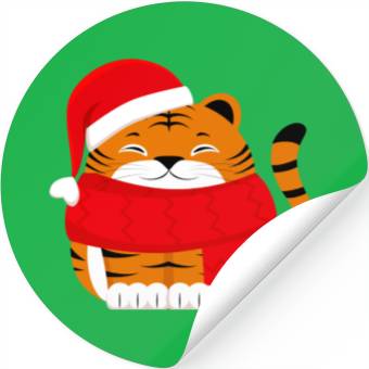 Discover Cute Winter Tiger Cub Stickers