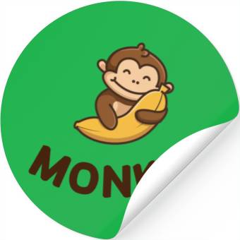 Discover Monkey banana Stickers