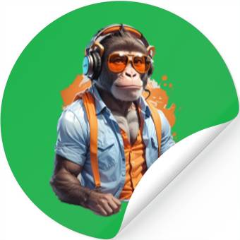 Discover monkey music Stickers
