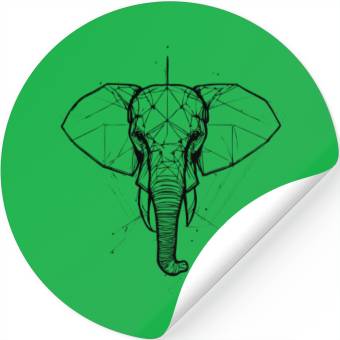 Discover Geometric elephant Stickers Stickers Stickers design