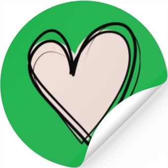 Discover Pink heart Stickers