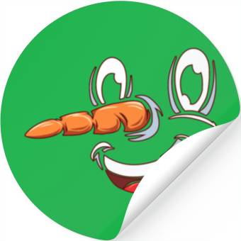 Discover Snowman Face Stickers