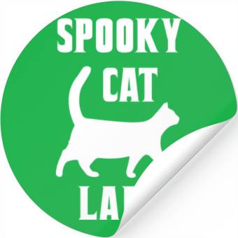 Discover Spooky Cat Lady Stickers