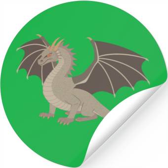 Discover Brown Dragon Stickers
