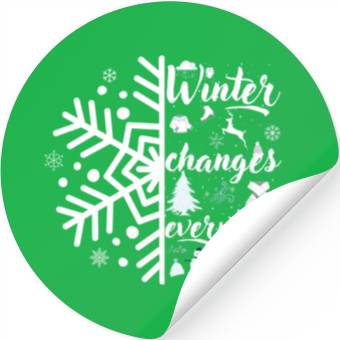 Discover winter changes everything Stickers