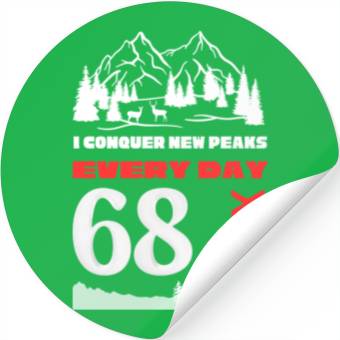 Discover conquer new peaks every day Stickers