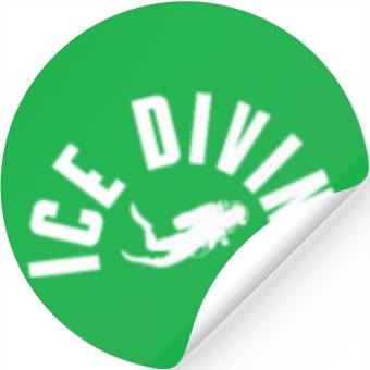 Discover Ice Diving Pocket Design Stickers