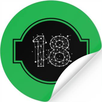 Discover Space Number 18 Stickers