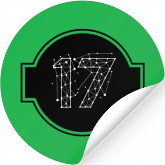 Discover Space Number 17 Stickers