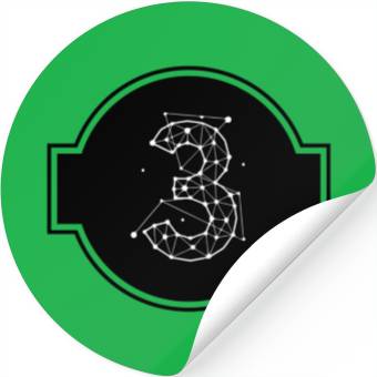 Discover Space Number 3 Stickers