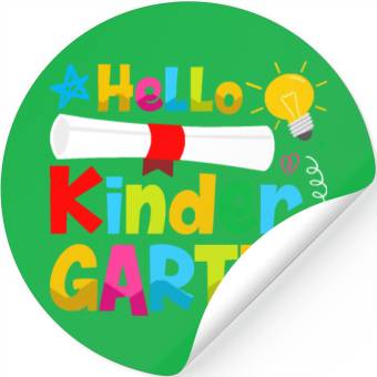 Discover Hello Kindergarten Back to School Stickers