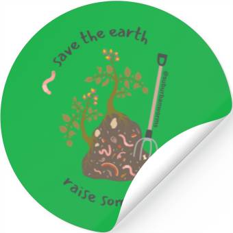 Discover Save Earth Grow Worms Stickers