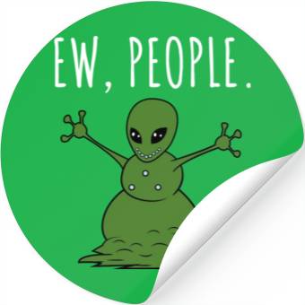 Discover Ew People Alien Snowman Stickers
