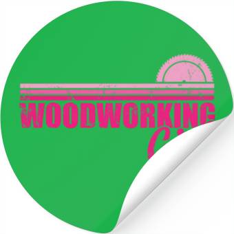 Discover Woodworking Girl Forest Worker Stickers