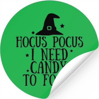 Discover Hocus Pocus I need Candy to Focus Stickers