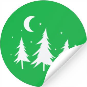 Discover Forest at Night Nature Forest Environment Stickers