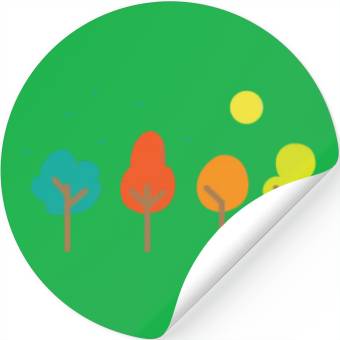 Discover Comic Trees Nature Forests Leaves Environment Stickers