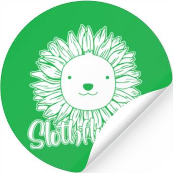 Discover Sloth Sunflower Stickers