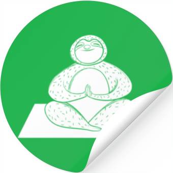 Discover Sloth Yoga Stickers