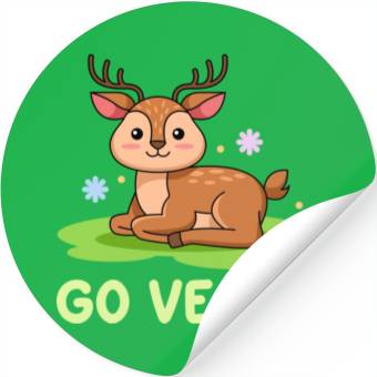 Discover Deer Design for proud Vegans Stickers