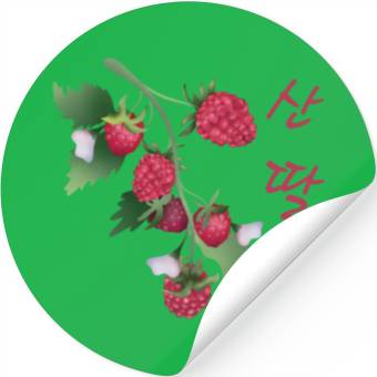 Discover Korean Raspberry Stickers