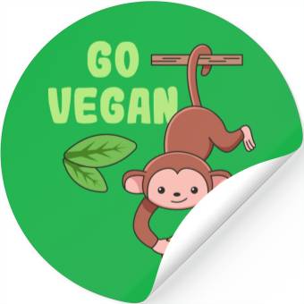 Discover Monkey Design for proud Vegans Stickers
